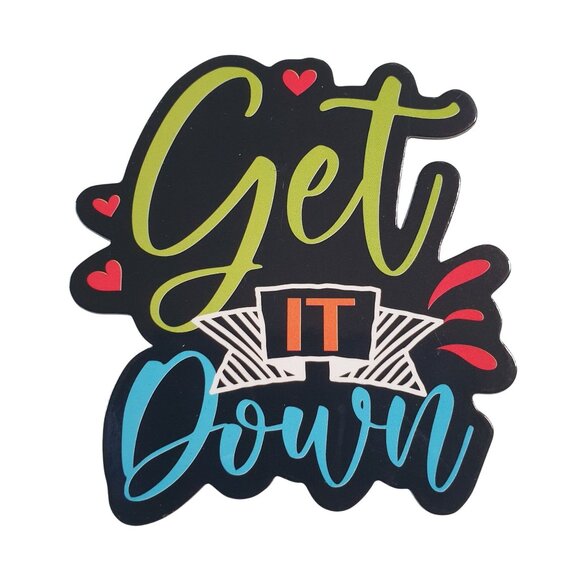 Get It Down Goal Inspirational Vinyl Fridge Magnet School Locker Motivation - Picture 1 of 3